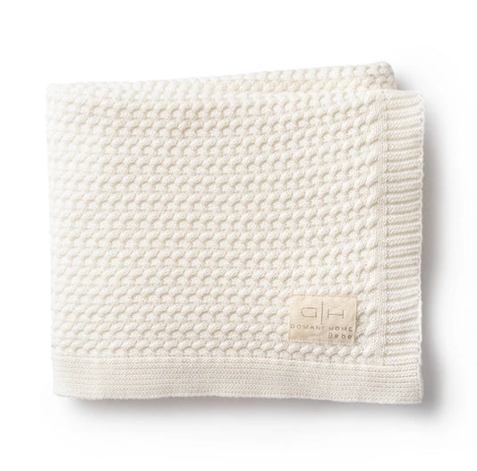 PREORDER DH Herringbone Cream Baby Blanket