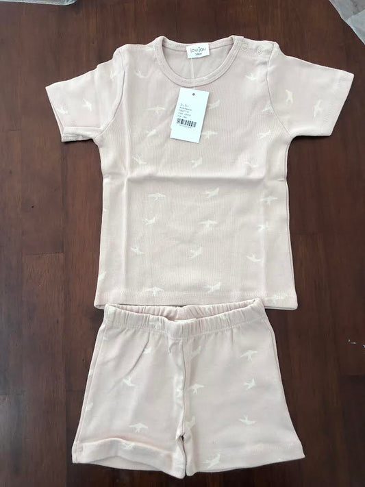Birds Set in Muted Pink - 18m, 2t and 3t