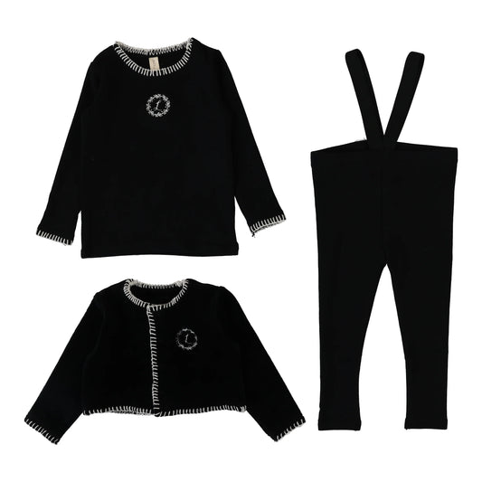 Lil Legs Velour Cardi Lounge Set